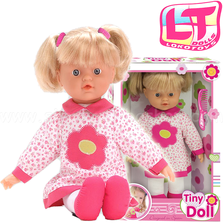 Loko Jucarii papusa cu accesoriu de păr Tiny Doll fete roz 98051