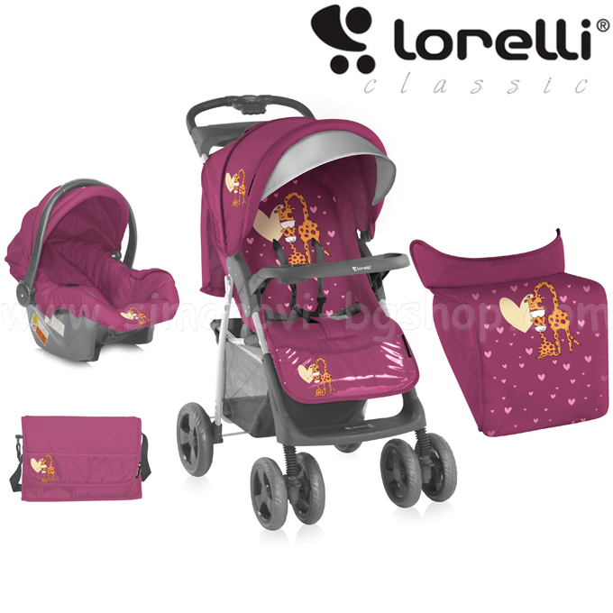 Lorelli 2015 - Foxy stroller Pink Giraffes