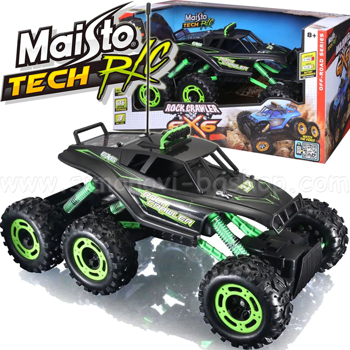 *Maisto Tech  Rock Crawler 6x6   Green 82745