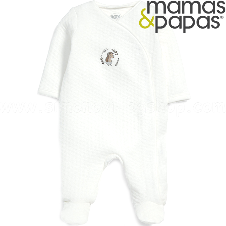 * Mamas & Papas Overcoat with Textured S94FBD6 Embroidery