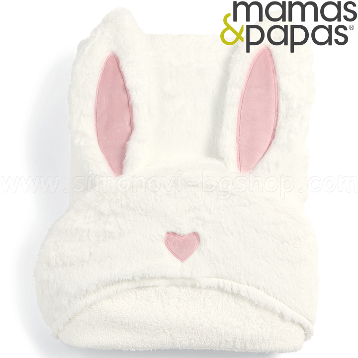 Mamas & Papas Хавлия с качулка за баня Bunny White 7208H6900 Mamas & Papas Хавлия с качулка за баня Bunny White 7208H6900