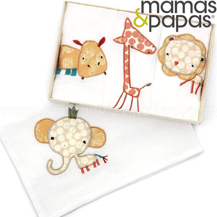 Mamas & Papas Zam Bee Zee muslin cloths 4 pcs. 7231U0300