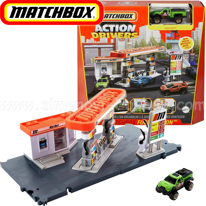 Matchbox Action Drivers Комплект Бензиностанция GVY82 Matchbox Action Drivers Комплект Бензиностанция GVY82