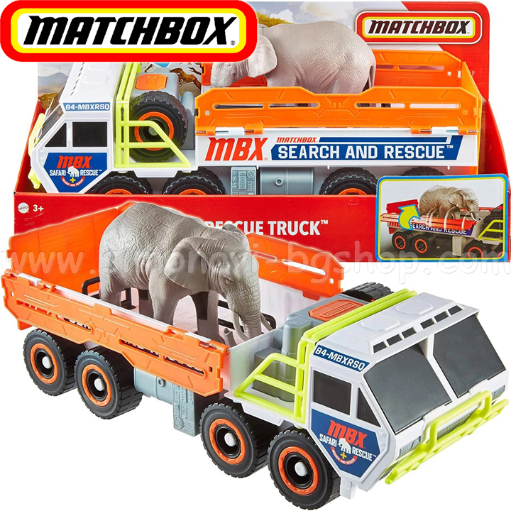 Matchbox Камион за превоз на слонове GMH44 Matchbox Камион за превоз на слонове GMH44