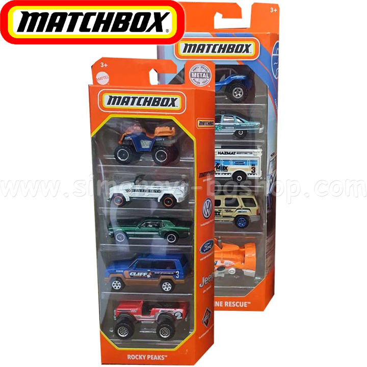 Matchbox Комплект метални колички 5бр. Асортимент C1817 Matchbox Комплект метални колички 5бр. Асортимент C1817