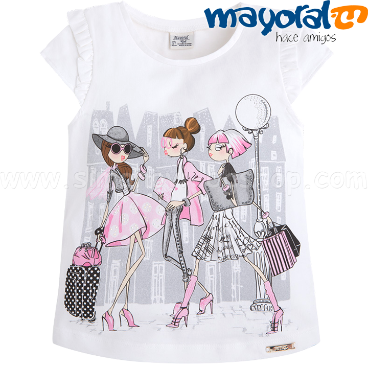 * Mayoral Girls Baby T-shirt in white 03063.049