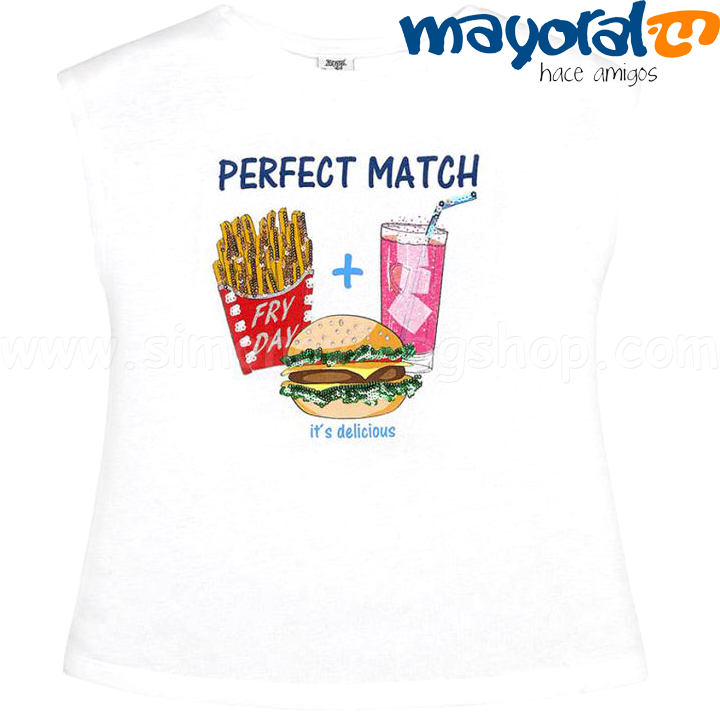 Mayoral Girls Children's T-shirt Col.39 10. 6068