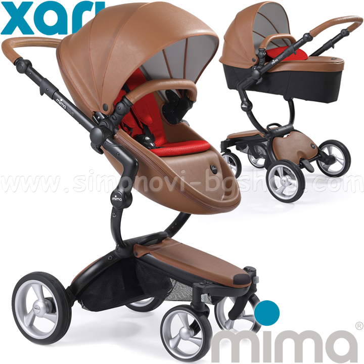 *2019 Mima Stroller Xari Flair 2in1 Camel Ruby Red