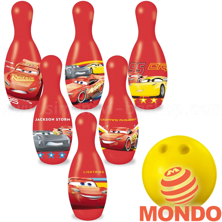 Mondo Cars Комплект боулинг за игра с МакКуин Светкавицата 18821 Mondo Cars Комплект боулинг за игра с МакКуин Светкавицата 18821