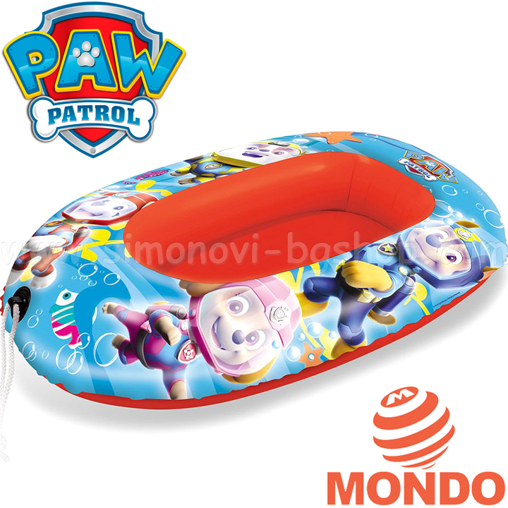 *Mondo® Paw Patrol™ Надуваема лодка Пес Патрул 94см. 16631 *Mondo® Paw Patrol™ Надуваема лодка Пес Патрул 94см. 16631