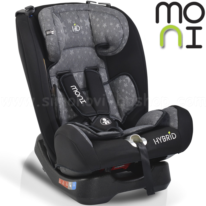 * Moni Car seat Hybrid Premium 0-36kg. Grey Stars