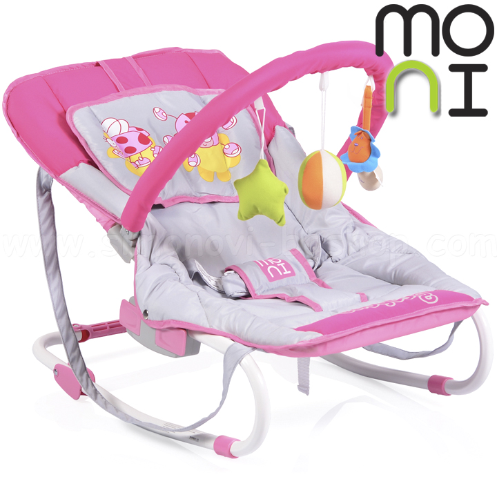 Moni Бебешки шезлонг Candy Pink Moni Бебешки шезлонг Candy Pink