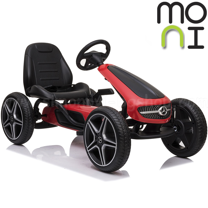 Cărucior Moni Karting cu pedale Mercedes-Benz Go Kart EVA Red
