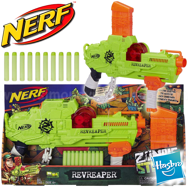 *Hasbro Nerf Zombie Strike Бластер Revreaper E0311 *Hasbro Nerf Zombie Strike Бластер Revreaper E0311