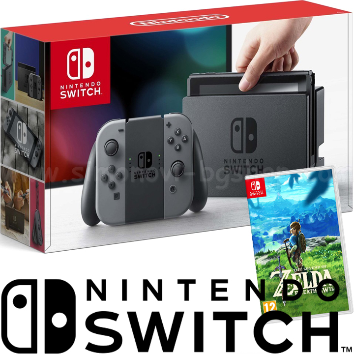 Nintendo Switch Grey Joy-Con    The Legend of Zelda: Breath of the W