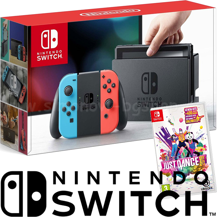 Nintendo Switch Red & Blue Joy-Con    Just Dance 2019 Bundle