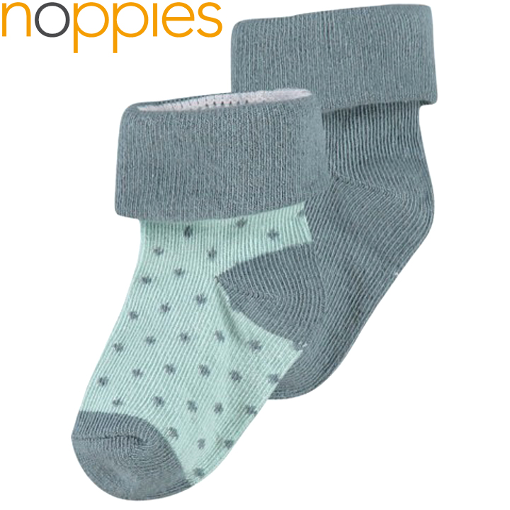 Noppies Unisex Чорапи 2 чифта Dot 67400C185 0-6м. Green Noppies Unisex Чорапи 2 чифта Dot 67400C185 0-6м. Green