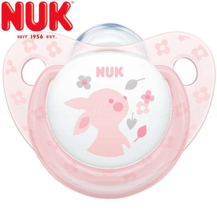 Nuk Биберон залъгалка силикон 1бр. Rose 0%BPA 0-6м. Girls 10.729.654 Nuk Биберон залъгалка силикон 1бр. Rose 0%BPA 0-6м. Girls 10.729.654