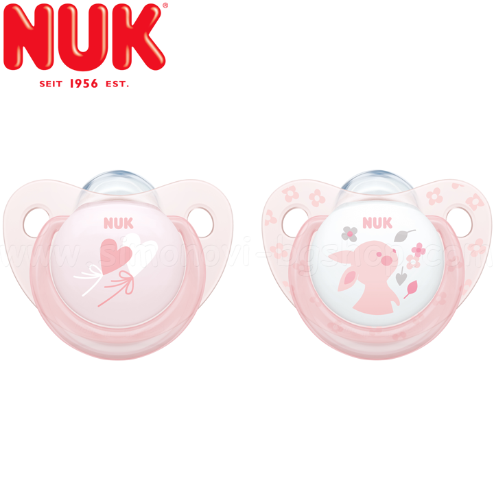 Nuk Биберон залъгалка силикон 2бр. Rose 0%BPA 0-6м. Girls 10.175.131 Nuk Биберон залъгалка силикон 2бр. Rose 0%BPA 0-6м. Girls 10.175.131