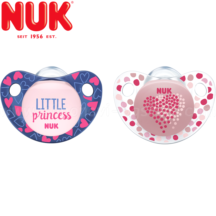 Nuk Adore Биберон залъгалка силикон 2бр. 0%BPA 0-6м. Little Princess Nuk Adore Биберон залъгалка силикон 2бр. 0%BPA 0-6м. Little Princess
