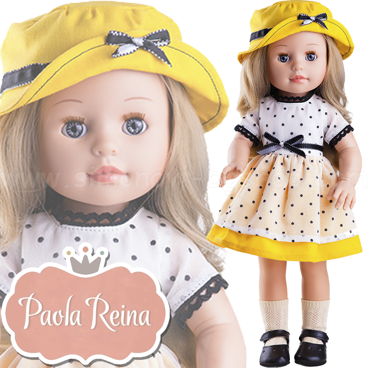 Paola Reina Дизайнерска кукла Ема с рокля на точки 06009 Paola Reina Дизайнерска кукла Ема с рокля на точки 06009