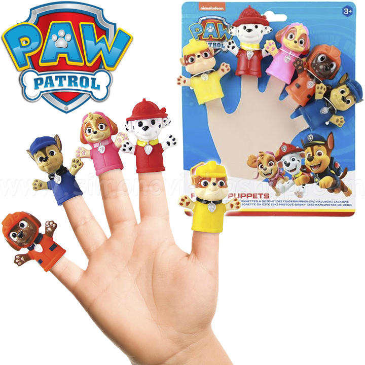 * Set de figurine cu degete Mini Paw Patrol 46976