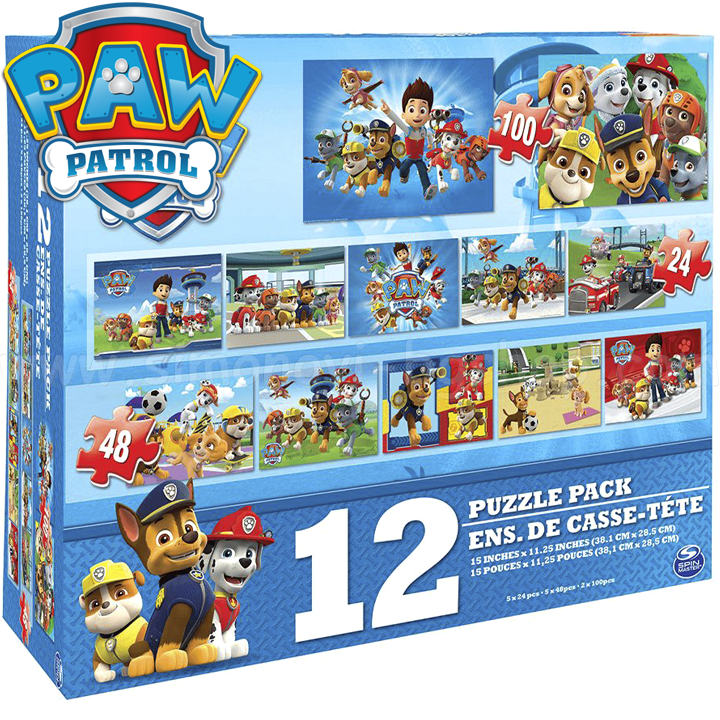 *Paw Patrol Комплект пъзели 12 броя 6041049 Асортимент *Paw Patrol Комплект пъзели 12 броя 6041049 Асортимент