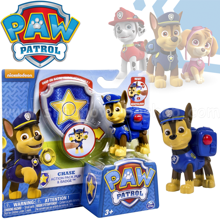 *Paw Patrol Action Pack Pup & Badge   22626