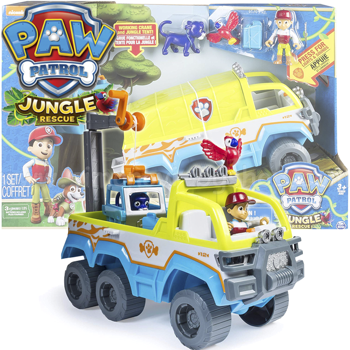 *Paw Patrol Jungle Rescue Спасителен камион/вседеход с фигурка Райдър 6032668 *Paw Patrol Jungle Rescue Спасителен камион/вседеход с фигурка Райдър 6032668