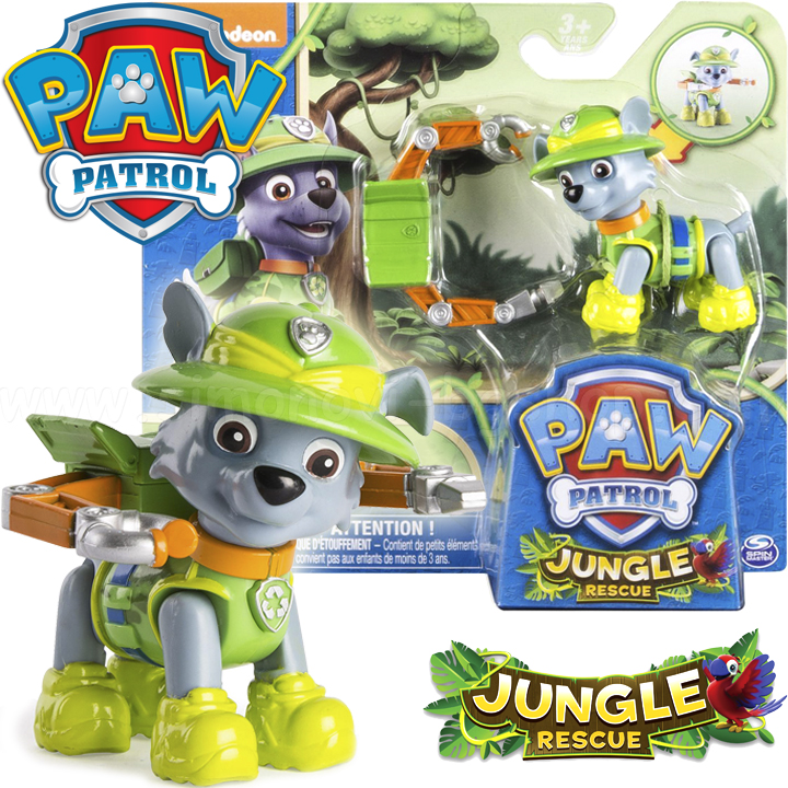 Paw Patrol Jungle Resque Кученце в действие Rocky от Пес Патрул 6026592 Paw Patrol Jungle Resque Кученце в действие Rocky от Пес Патрул 6026592