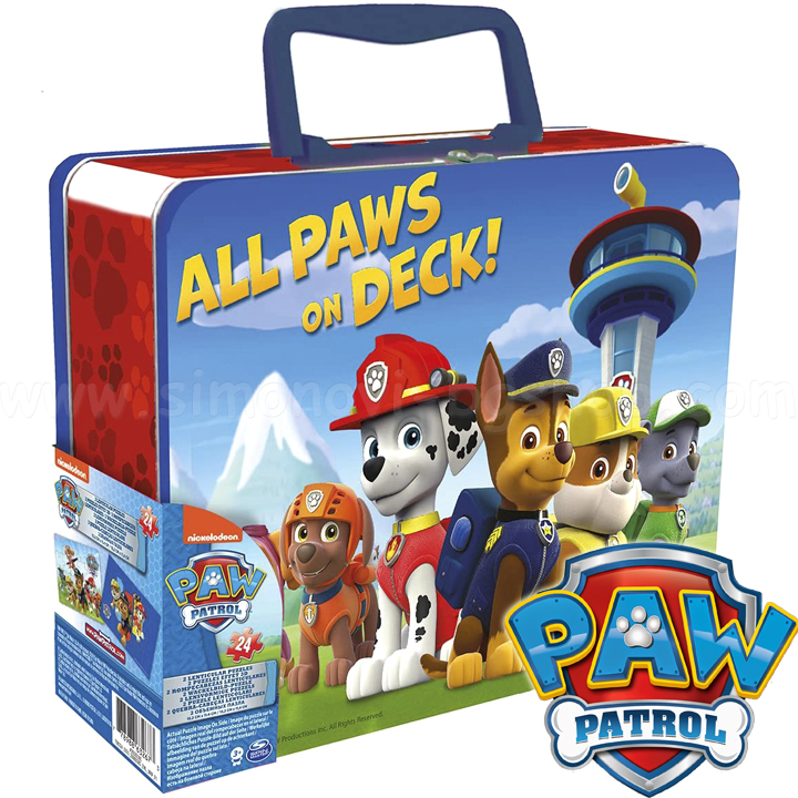 Paw Patrol Puzzle 24h. Puzzle in a metal box Dog Patrol 6033095