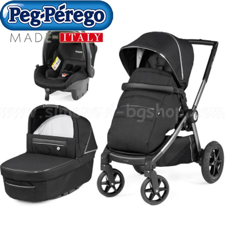 Peg Perego Baby Stroller GT4 Modular Lounge Black Shine