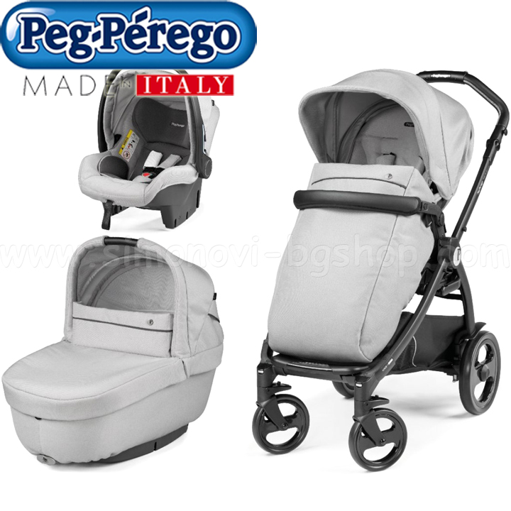 Peg Perego Baby Stroller GT4 Modular Lounge Black Shine