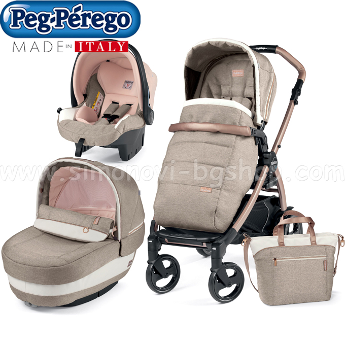Peg Perego Бебешка количка 3в1 Book 51 Elite Modular Mon Amour Peg Perego Бебешка количка 3в1 Book 51 Elite Modular Mon Amour