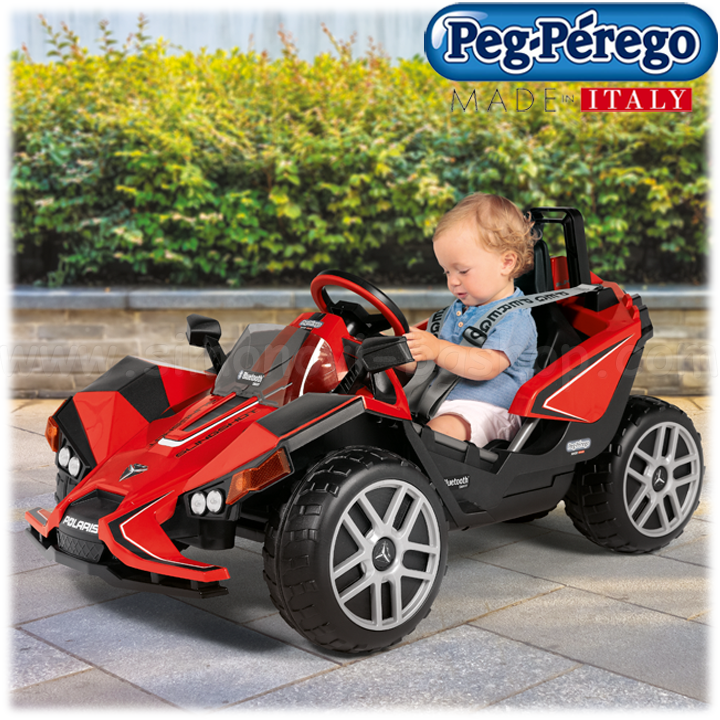 Peg Perego Rechargeable Car 12V Polaris Slingshot RC with Remote Control Peg Perego Rechargeable Car 12V Polaris Slingshot RC with Remote Control
