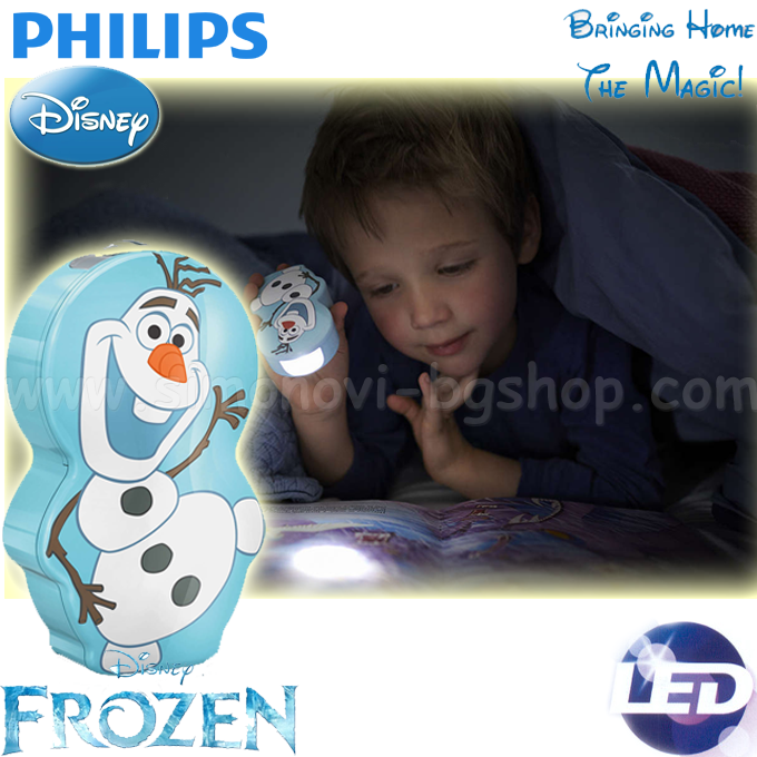 Philips - LED Flashlight Disney Frozen Olaf Blue