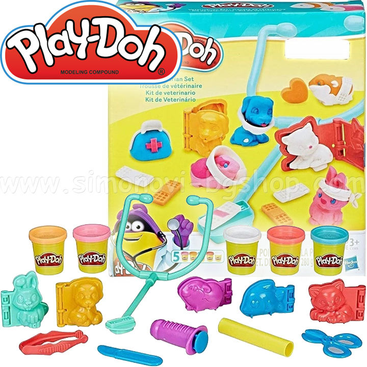 Hasbro Playdoh Ветеринарен комплект за игра C3303 Hasbro Playdoh Ветеринарен комплект за игра C3303