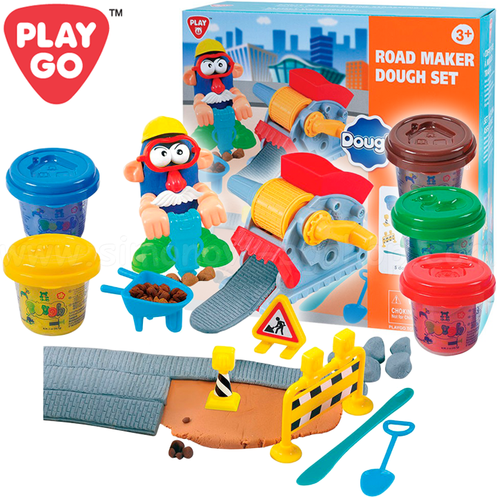 PlayGo Dought Set de construcții rutiere plastilin 8637