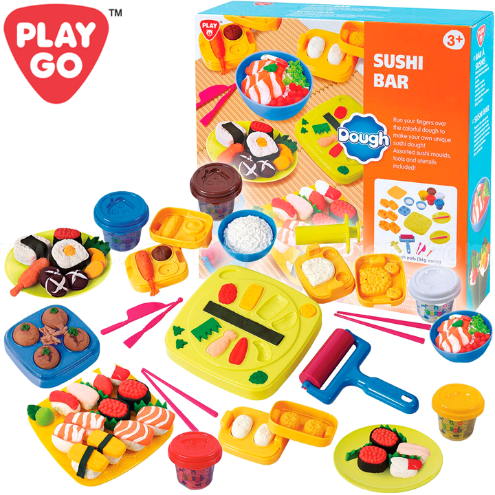 PlayGo Dought Set of Plastic Sushi Bar 8215