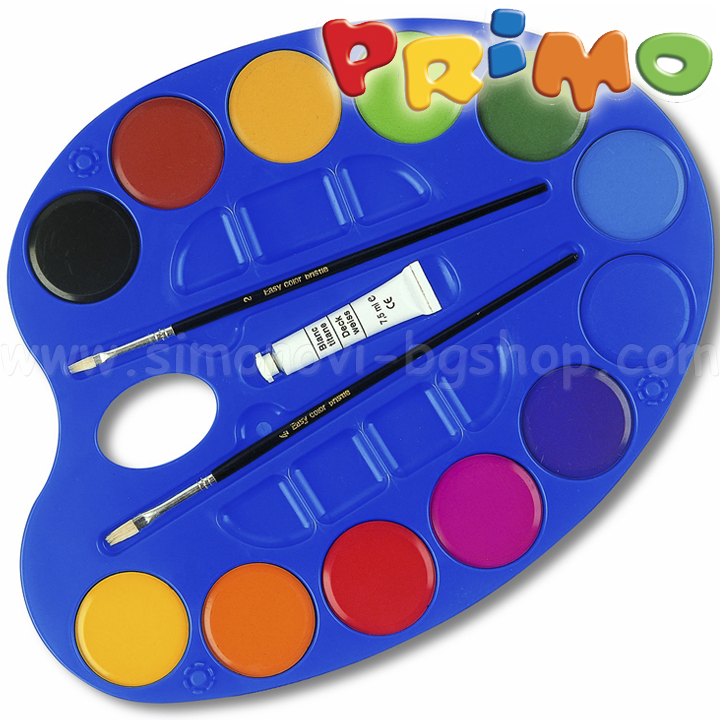 Primo - Colorful paint palette with 12 colors 102A12TOM