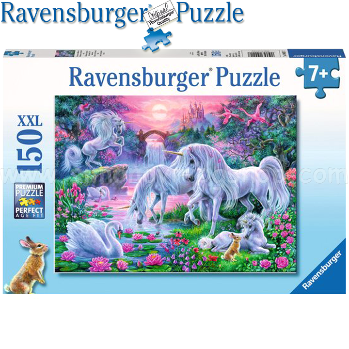 Ravensburger - Puzzle 150ch. "Unicorns in light of sunset" 10021