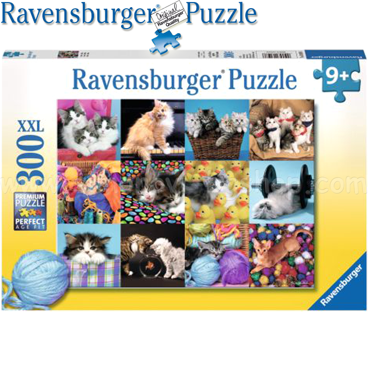 Ravensburger - Puzzle 300 am. "Cat collage" 13197