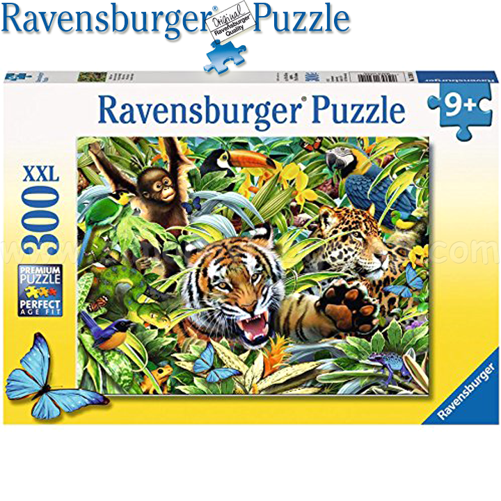 Ravensburger - Puzzle 300 am. "Animals of the jungle" 13201