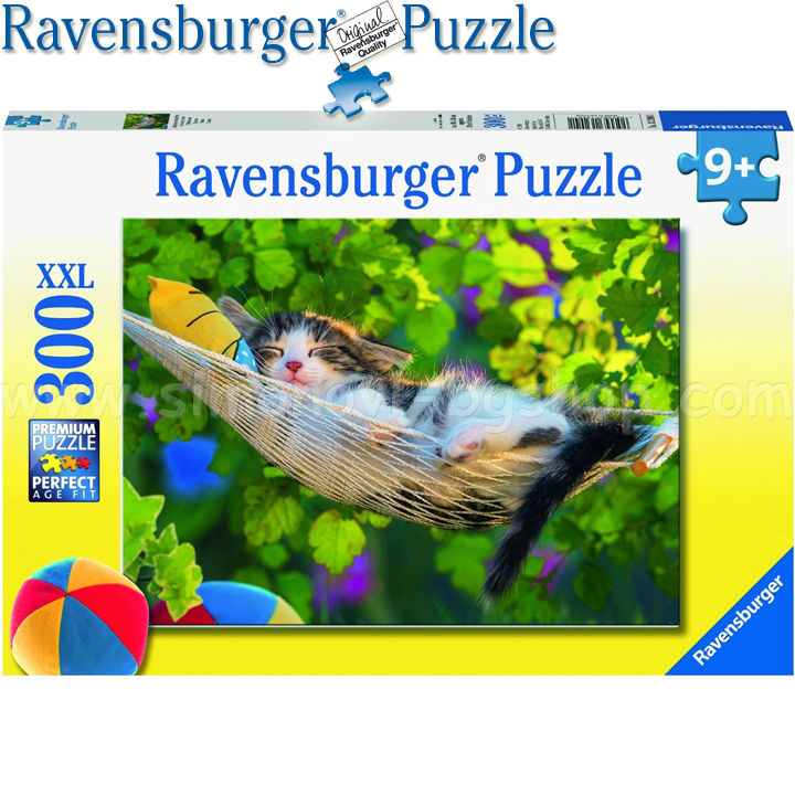 Ravensburger - Puzzle 300 am. "Cat in the swing" 13204