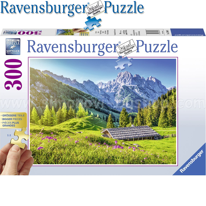 Ravensburger - Puzzle 300 am. "Meadow in the Alps" 13646