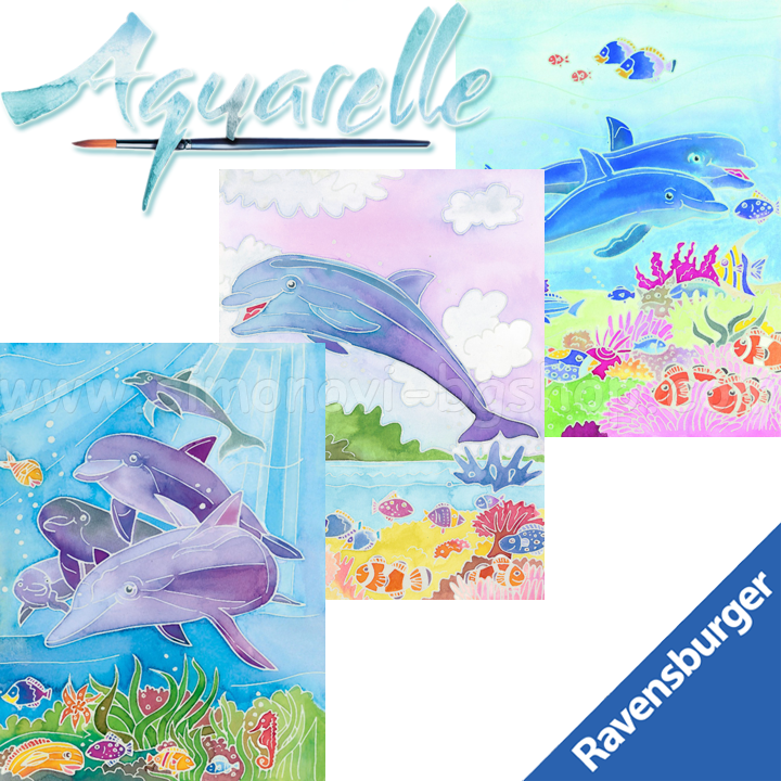 Ravensburger - drawing gallery Watercolor "Dolphins" 29315