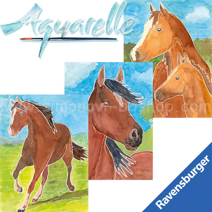 Ravensburger - drawing gallery Watercolor "Horses" 29320