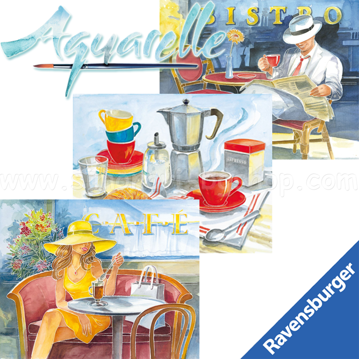 Ravensburger - drawing gallery Watercolor "Cafe" 29466