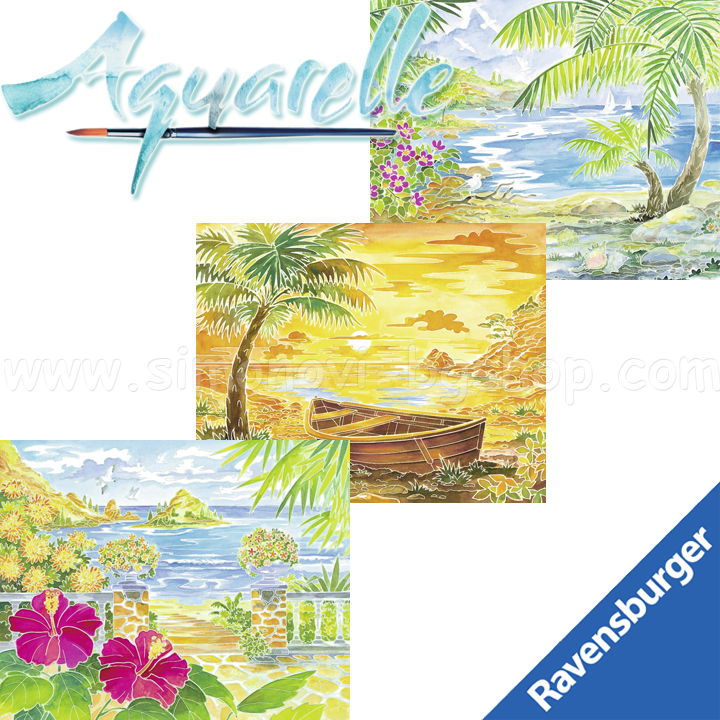 Ravensburger - drawing gallery Watercolor "Beach paradise" 29476