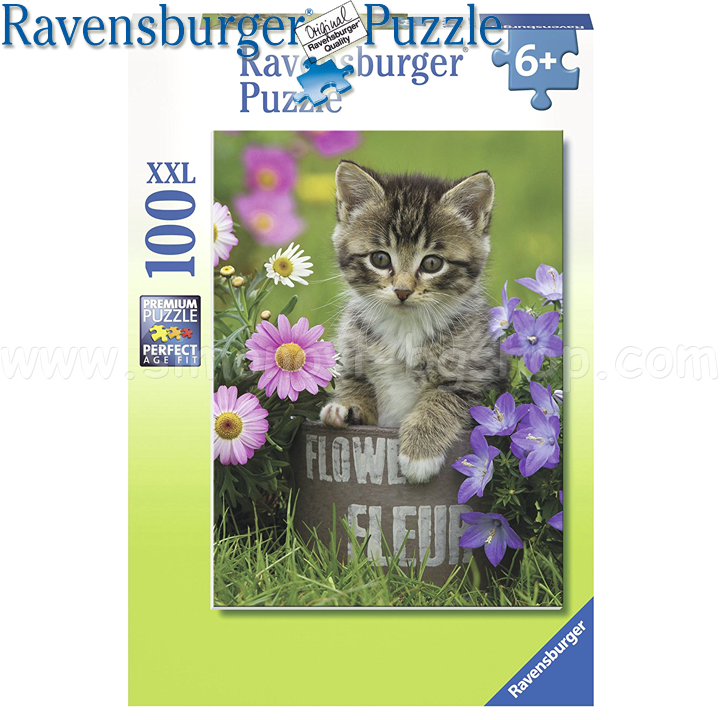 Ravensburger - Puzzle 100c. "Kitten in the Flowers" 10847